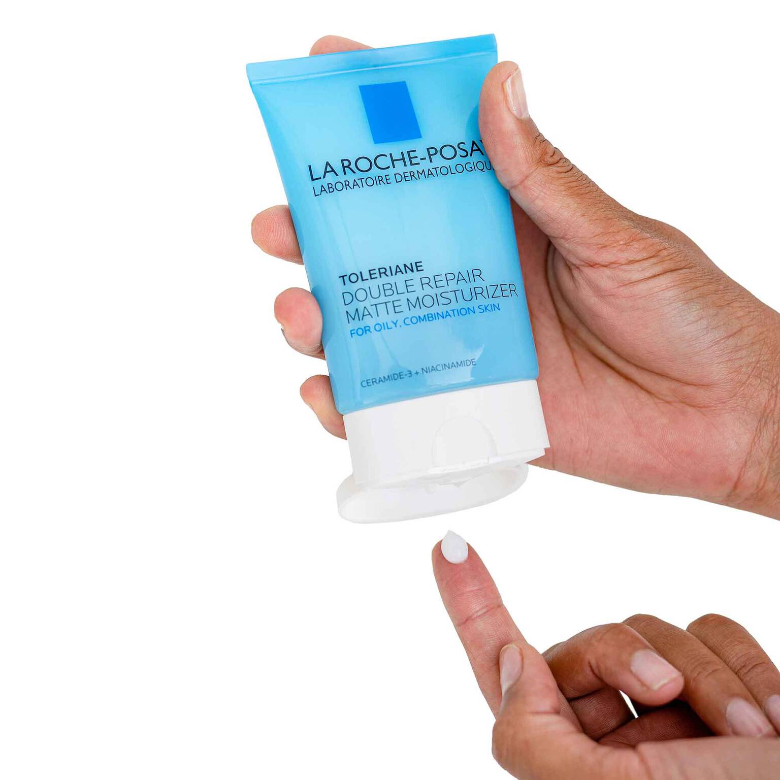 toleriane-double-repair-matte-face-moisturizer-for-oily-skin-s8 la-roche-posay-toleriane-matte-lotion-on-finger.jpg